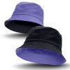 Reversible Bucket Hats Black Purple